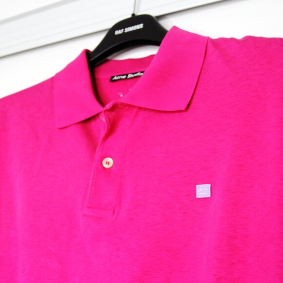 BNWT SS22 ACNE STUDIOS FACE MOTIF POLO SHIRT M - Picture 4 of 13